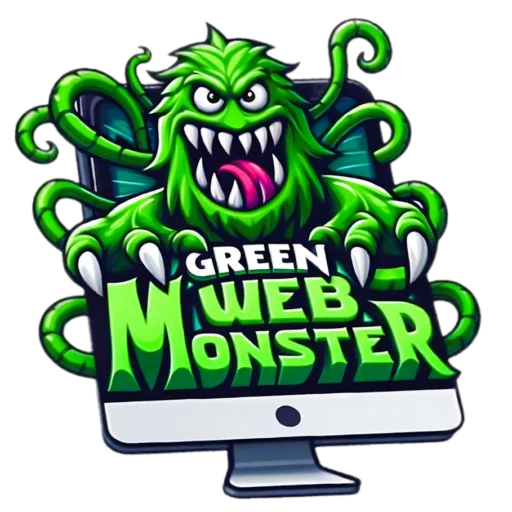 Green Web Monster Logo