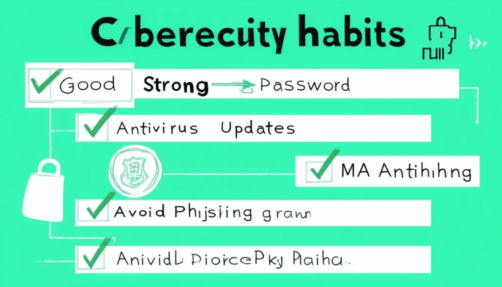 Cybersecurity green web monser