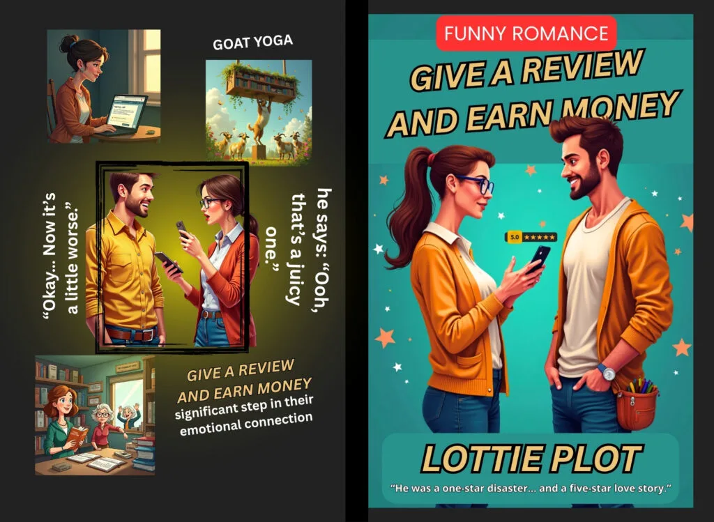 Give a review and earn money by Lottie Plot-greenwebmonser