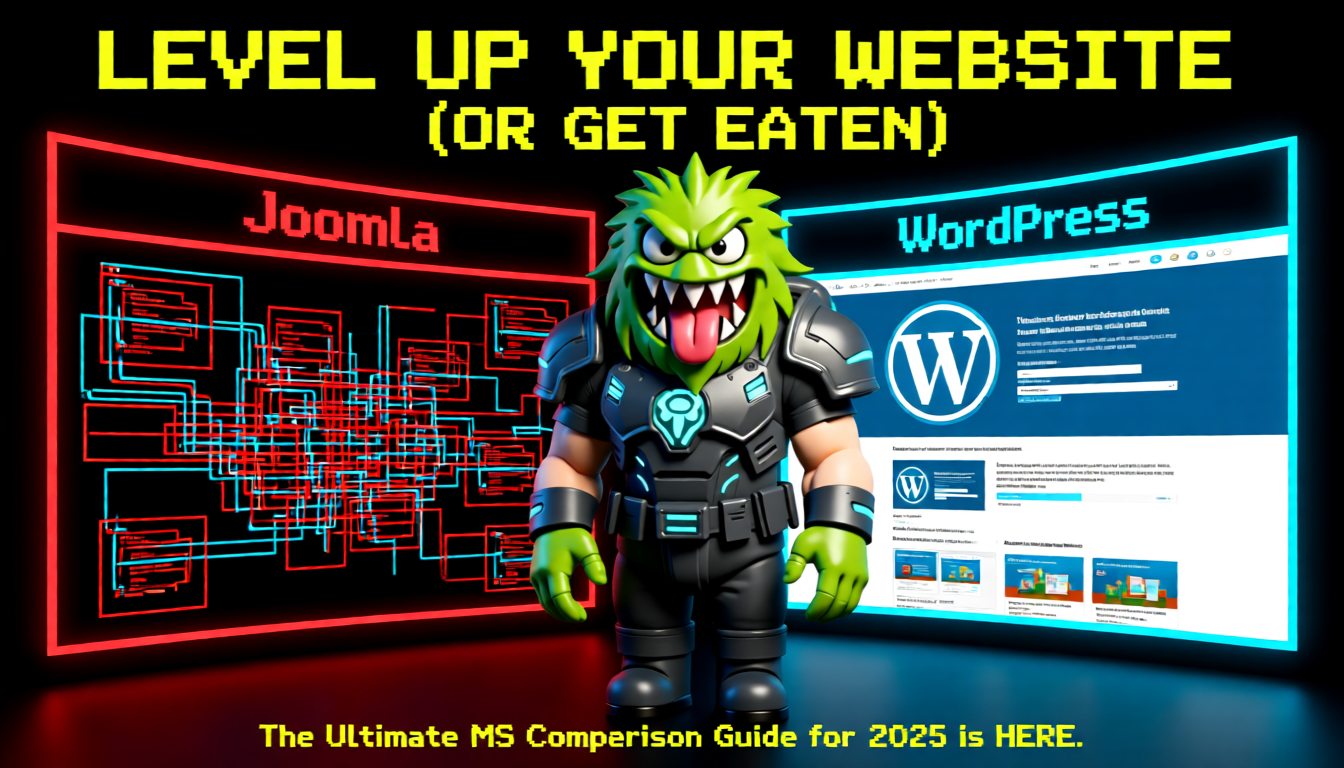 WordPress vs Joomla bygreen web monster