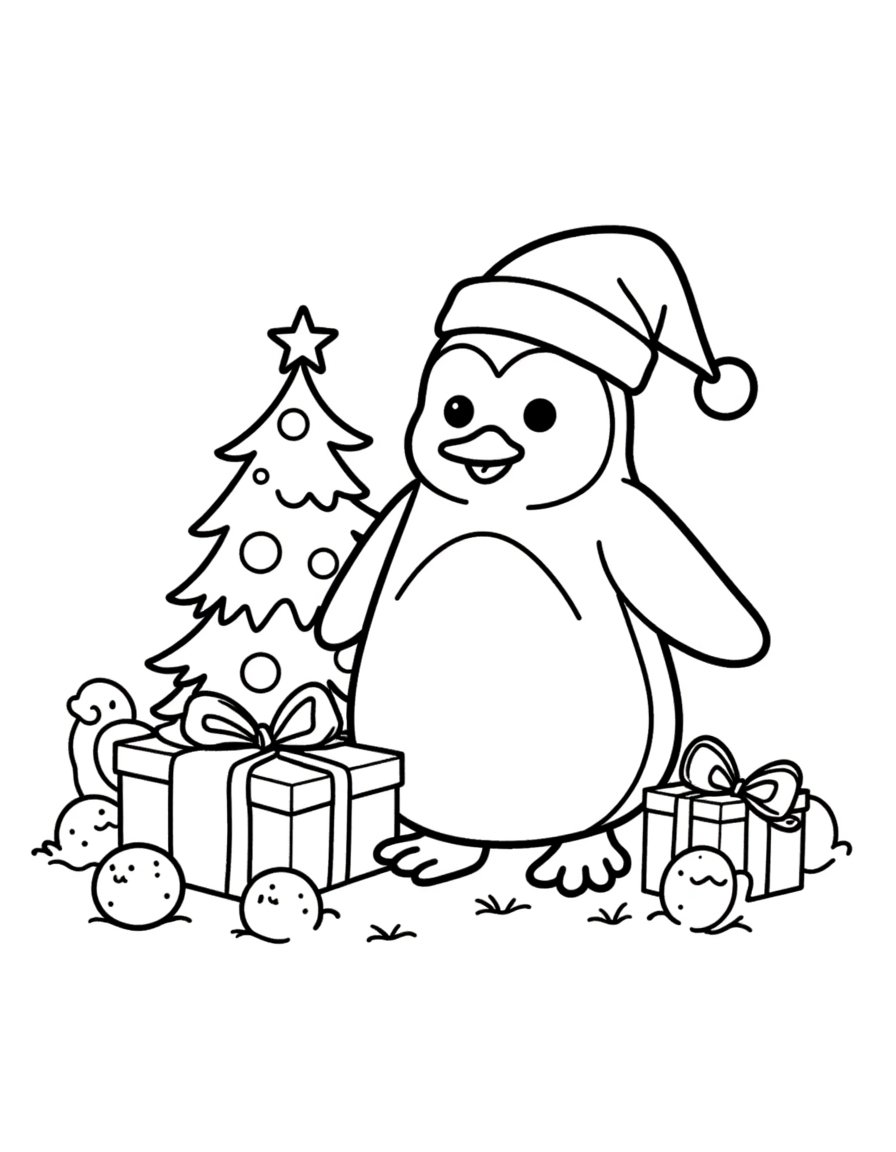 Christmas Coloring Pages for Kids: Festive Activity Book (Green Web Monster) - Image 12