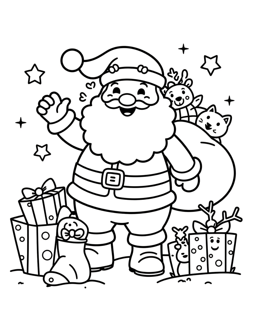 Christmas Coloring Pages for Kids: Festive Activity Book (Green Web Monster) - Image 9