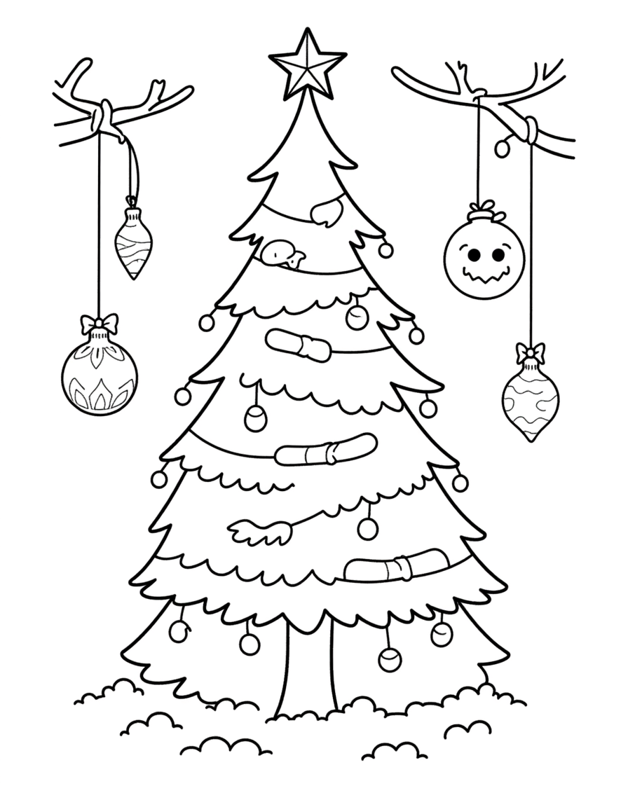 Christmas Coloring Pages for Kids: Festive Activity Book (Green Web Monster) - Image 10
